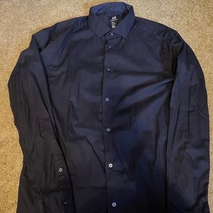 H&M premium cotton button up slim fit dress shirt XL dress shirt
